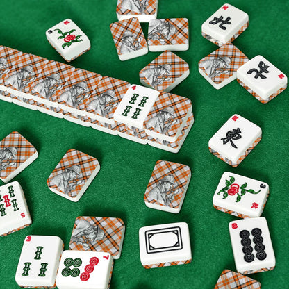 Sherlock Holmes Tweed Plaid American Mahjong Tiles And Carry Case - Splash Of Mahj And Color Co.