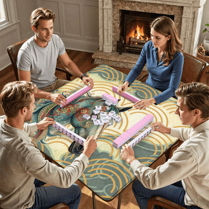 Year of The Firehorse, Lunar Year Boho Mahjong Mat - Splash of Color Co.