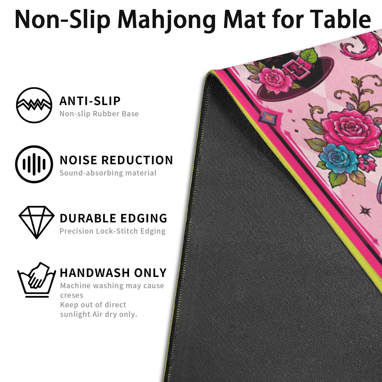 Harlequin Halloween Dragon Mahjong Mat - Splash Of Mahj And Color Co.