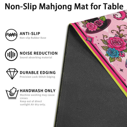 Harlequin Halloween Dragon Mahjong Mat - Splash Of Mahj And Color Co.