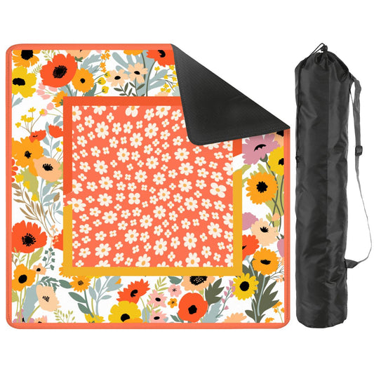 Mini Mahjong Mat Modern Floral Daisy  (Ship Rolled up)