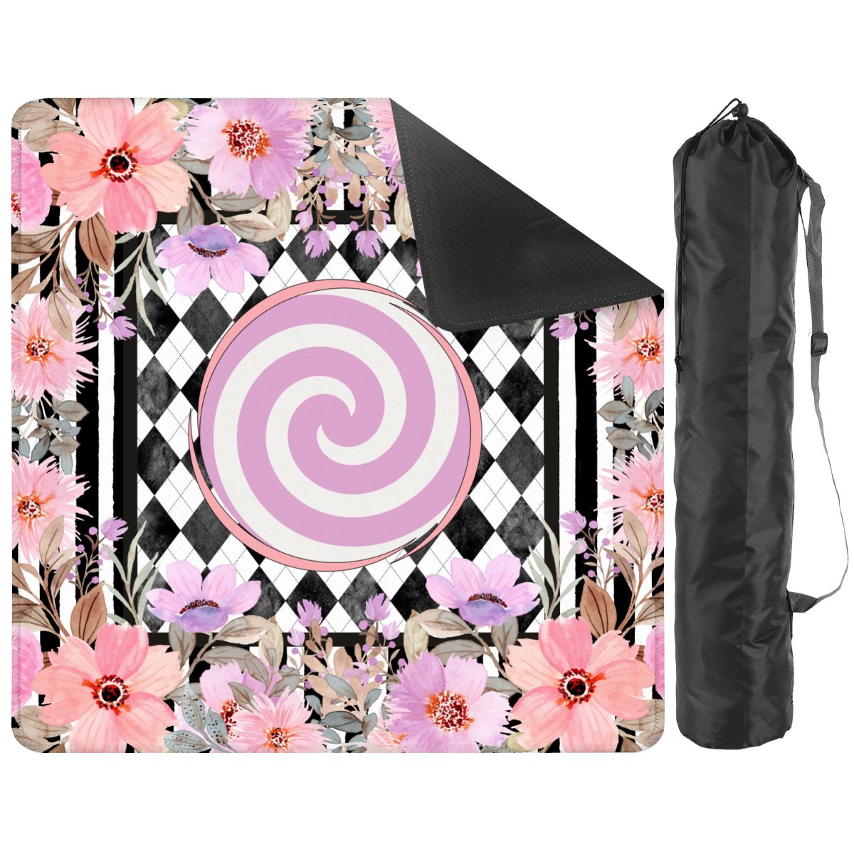 Harlequin Romance Floral Preppy Mahjong Mat - Splash of Color Co.