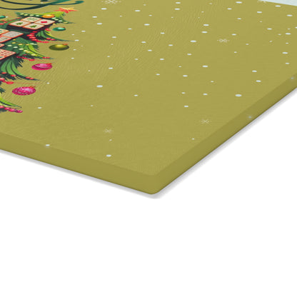 Mahjong Christmas Jolly Santa Merry Mahj Serving Cutting Board