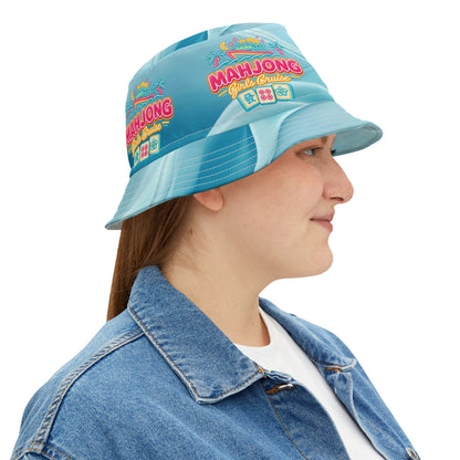 Mahjong Girl’s Cruise Bucket Hat — Retro Neon Mahjong Cruise - Splash of Color Co.