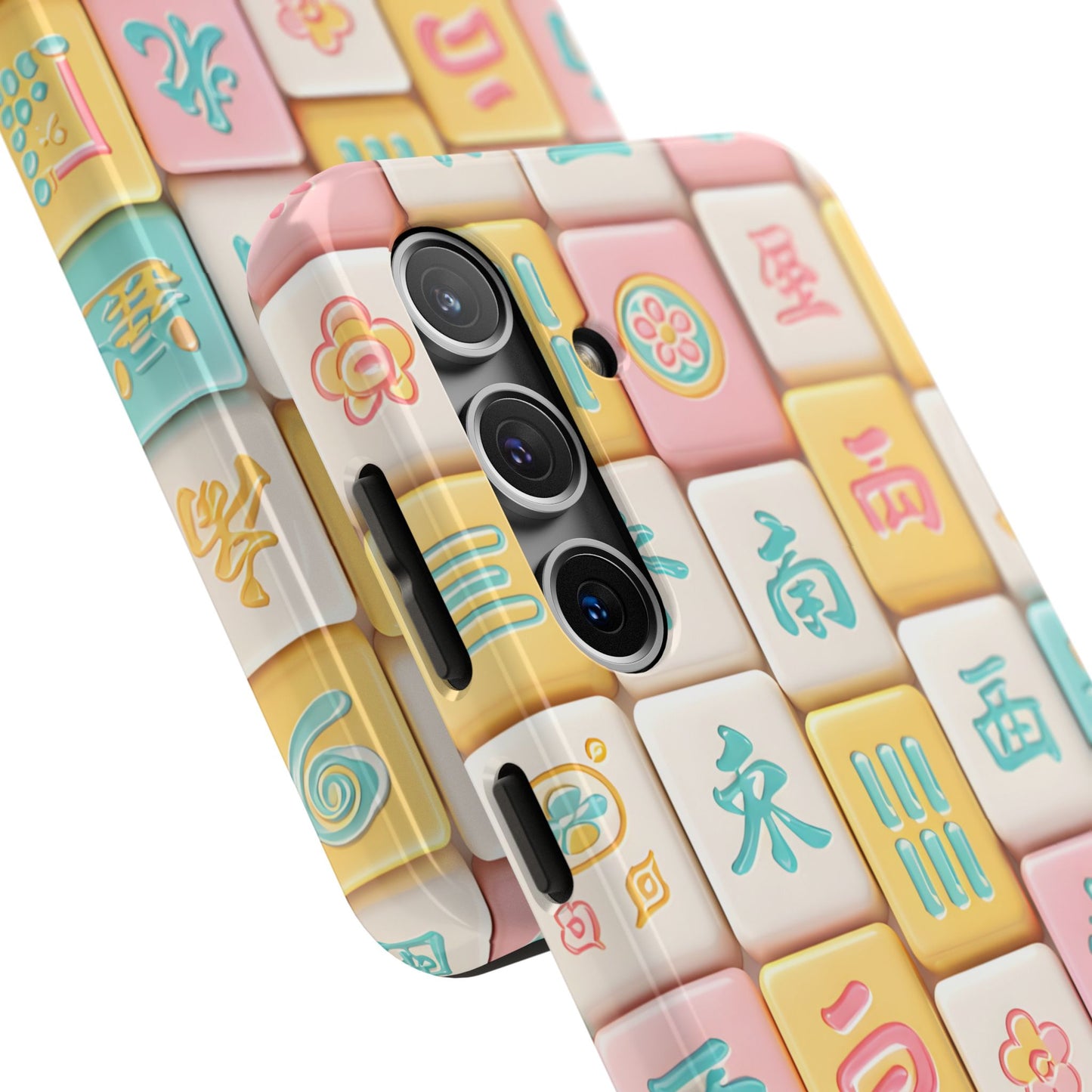 Pastel Mahjong Tile Phone Case | Cute Asian Game Pattern, Durable Protective Case - Splash of Color Co.