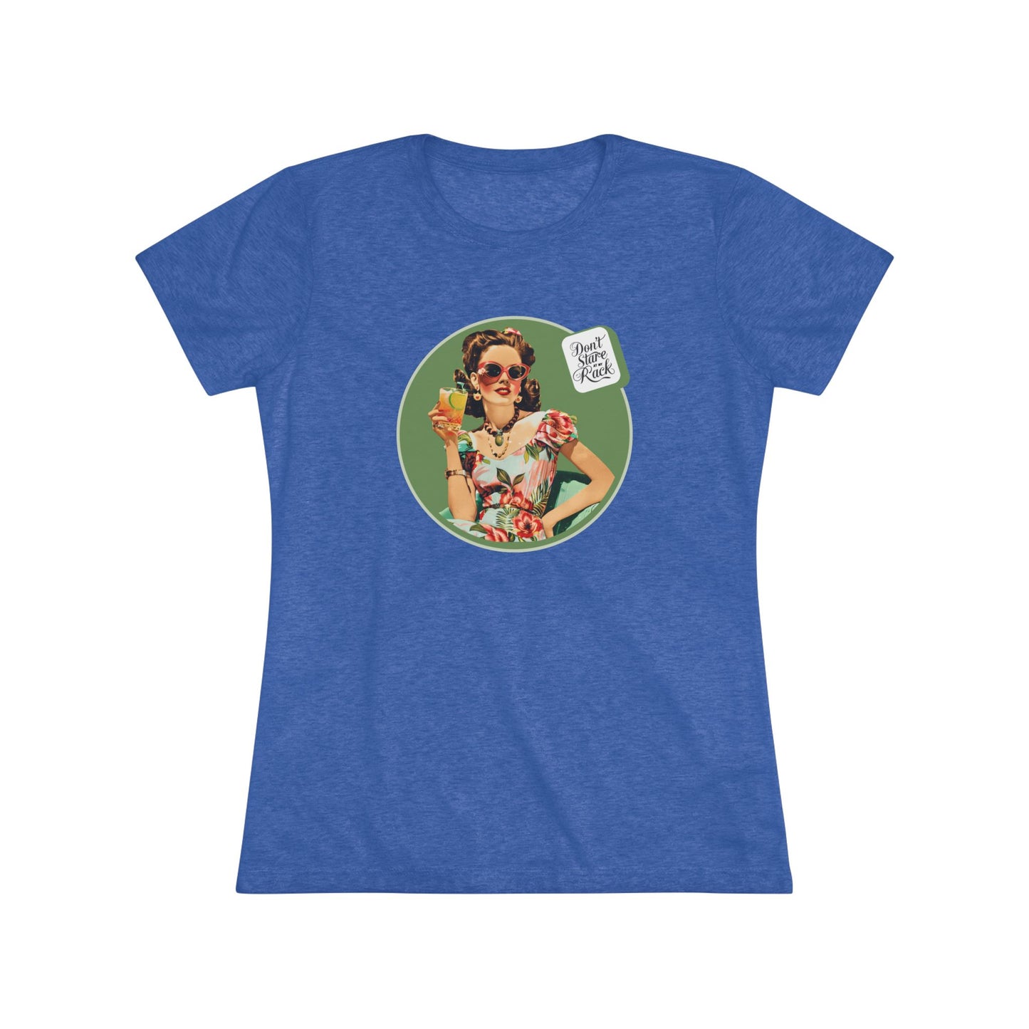 Funny Mahjong Tee, Don't Stare At My Rack Women's Cut