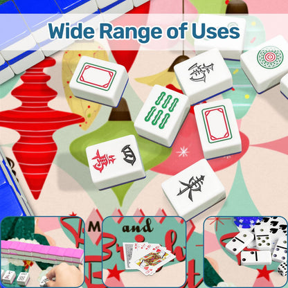 Very Merry Nostalgic Christmas Round Mahjong Mat