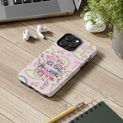 Tea Time Mahjong Phone Case - Stylish Tough Phone Case for Gamers, Tea Lovers, Unique Gift, Protection, Fun Design