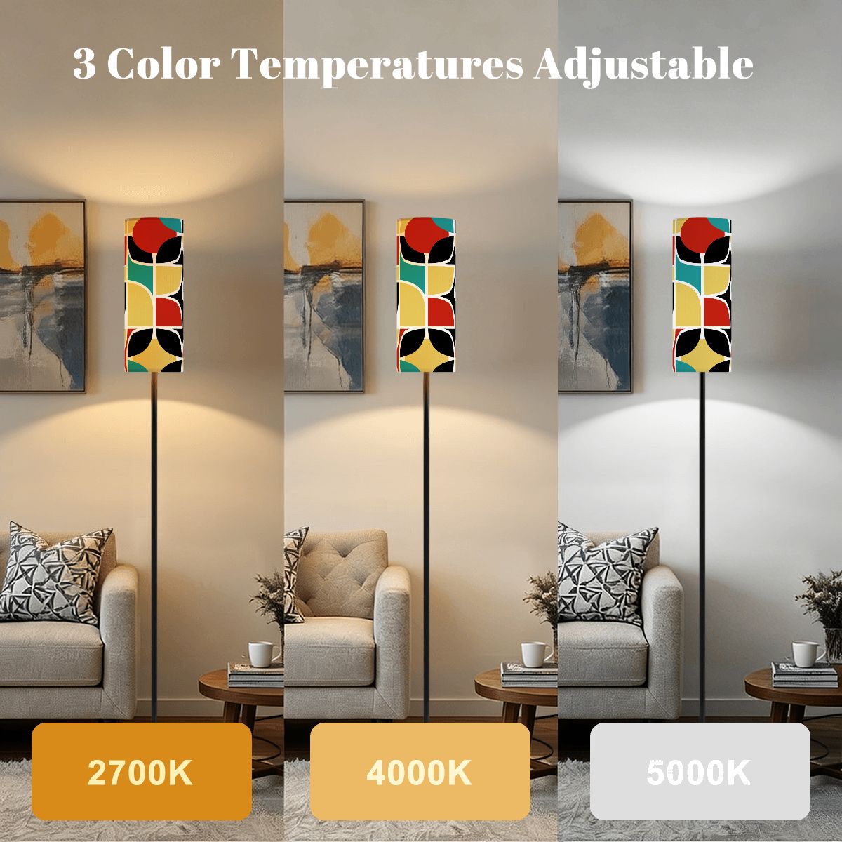 Modmaxcentric Geometric Modern Floor Lamp - Splash Of Mahj And Color Co.