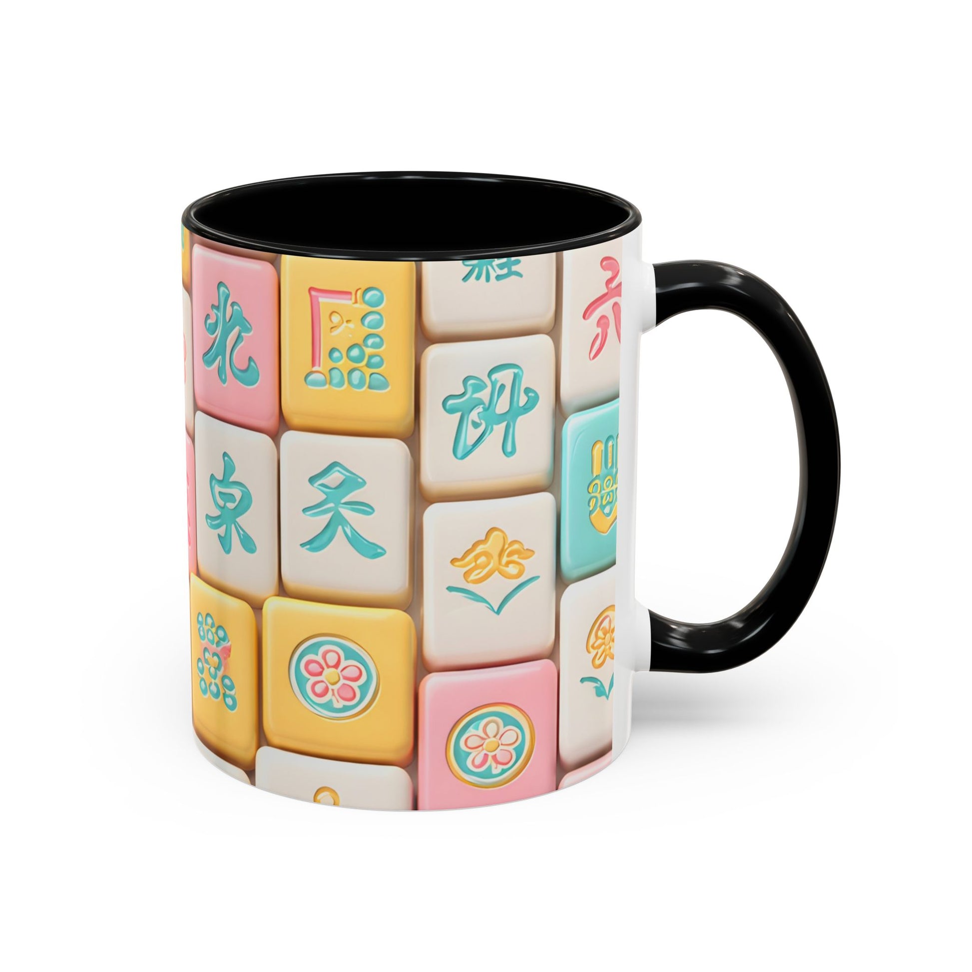 Pastel Mahjong Tile Pattern Mug | Accent Coffee Mug - Splash of Color Co.