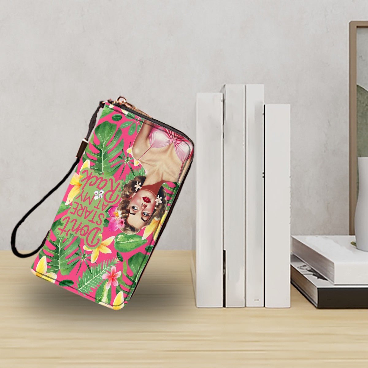 Funny Mahjong, Don't Stare At My Rack Clutch Wristlet Wallet for Women - Splash of Color Co.