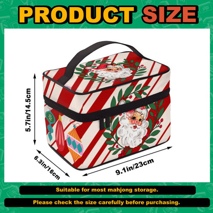 Mahjong Christmas Tile Bag, Nostalgic Santa Candy Cane Striped