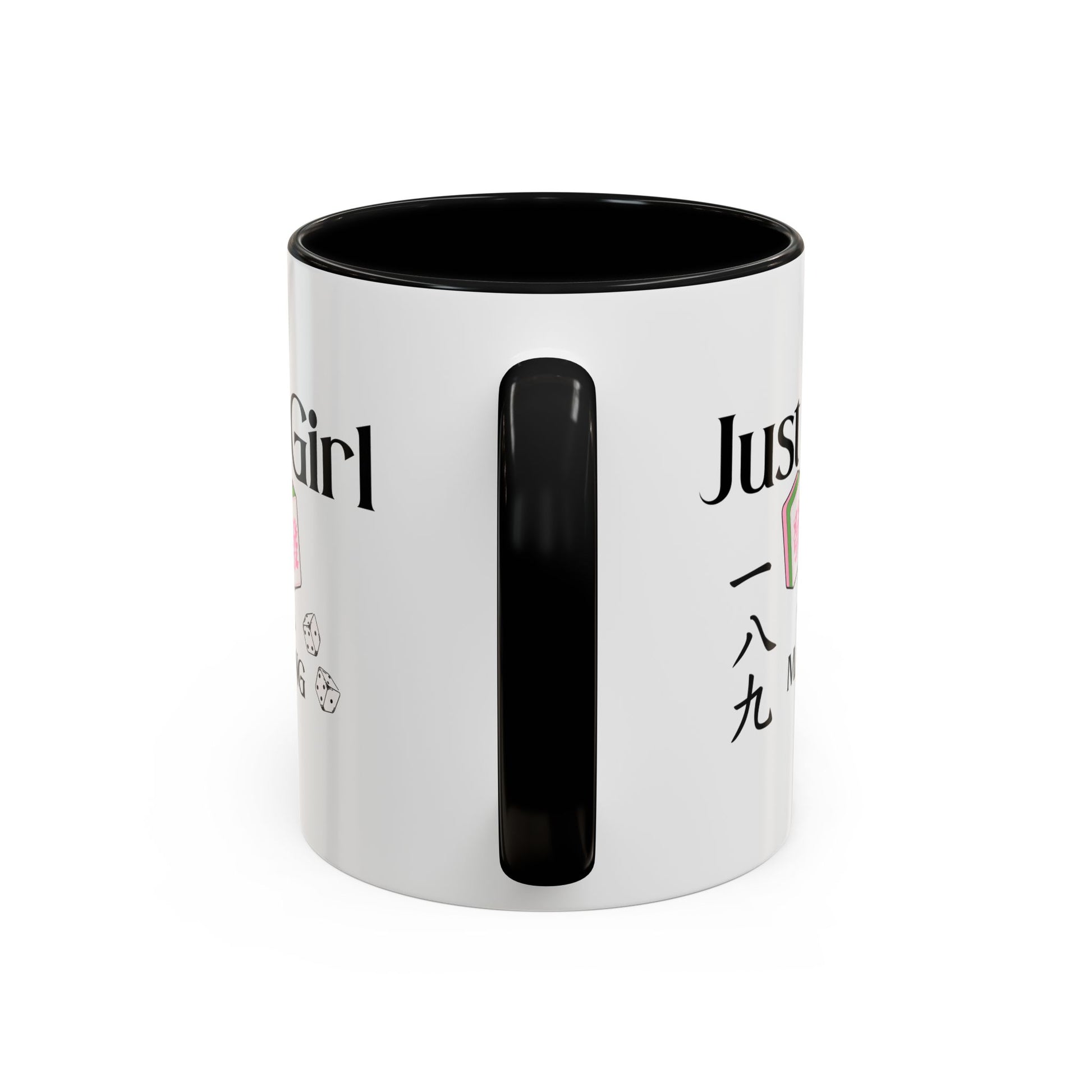 Mahjong Mug - "Just A Girl Who Loves Mahjong" Accent Coffee Mug - Splash of Color Co.