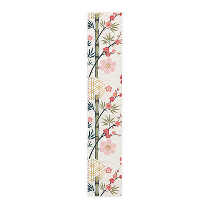 Asian Inspired Mahjong Elegant Floral Table Runner for Dining, Perfect Gatherings, Mahj Parties Weddings, Holidays, and Special Occasions