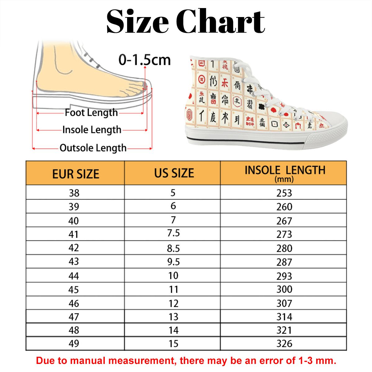 Mahjong Designed Hip Men's High Top Canvas Sneakers - Splash of Color Co.