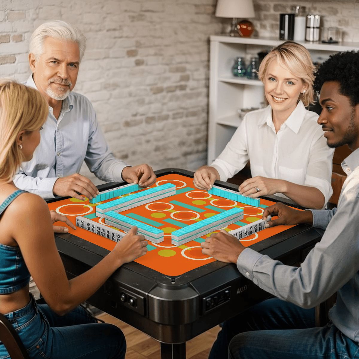 Palm Springs Orange Mahjong Mat - Splash of Color Co.