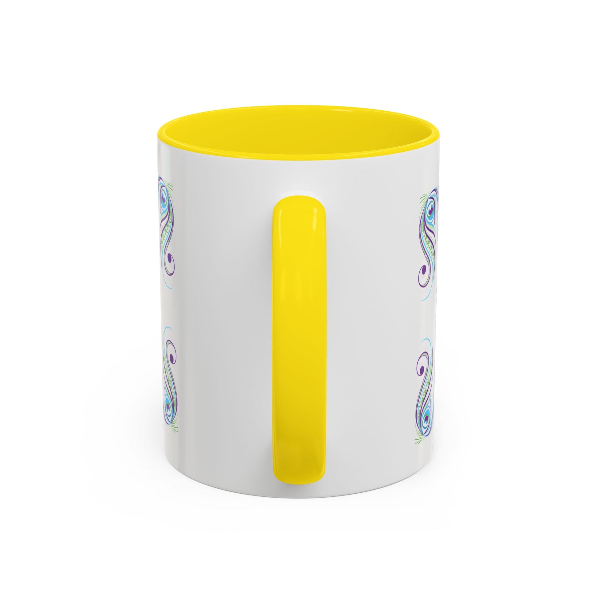 Preppy Peacock Whimsical Pink Green, Purple Coffee Mug - Splash of Color Co.