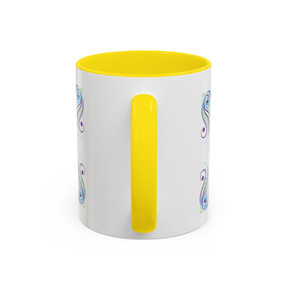 Preppy Peacock Whimsical Pink Green, Purple Coffee Mug - Splash of Color Co.