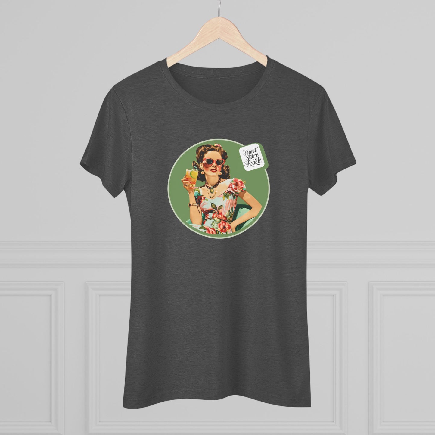 Funny Mahjong Tee, Don't Stare At My Rack Women's Cut