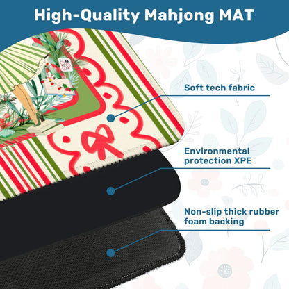 Mahjong Christmas Mat, Books Nooks Nostalgic Vintage Christmas - Splash of Color Co.