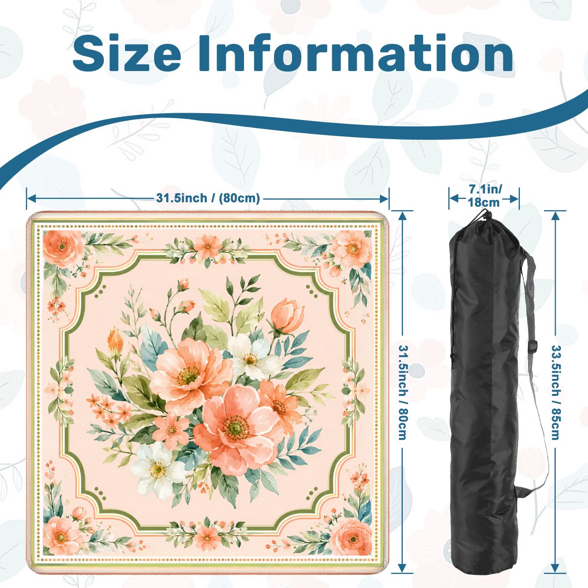 Poppy And Jade Soft Watercolor Mahjong Mat - Splash Of Mahj And Color Co.