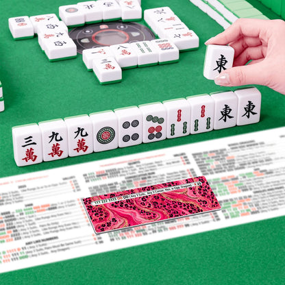 Mahjong Line Reader 4 Pack Luxe Glam Hot Pink Leopard Print