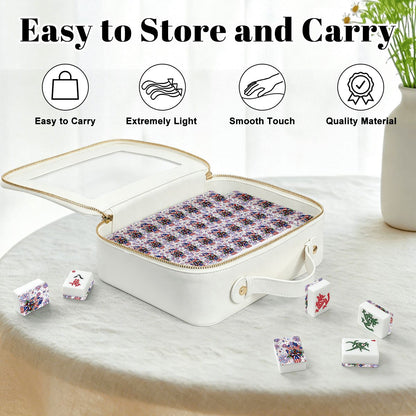 Starburst Americana Red White And Blue Patriotic American Mahjong Tiles And Carry Case - Splash Of Mahj And Color Co.