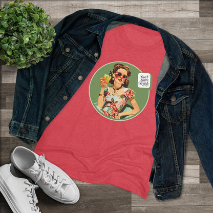 Funny Mahjong Tee, Don't Stare At My Rack Women's Cut