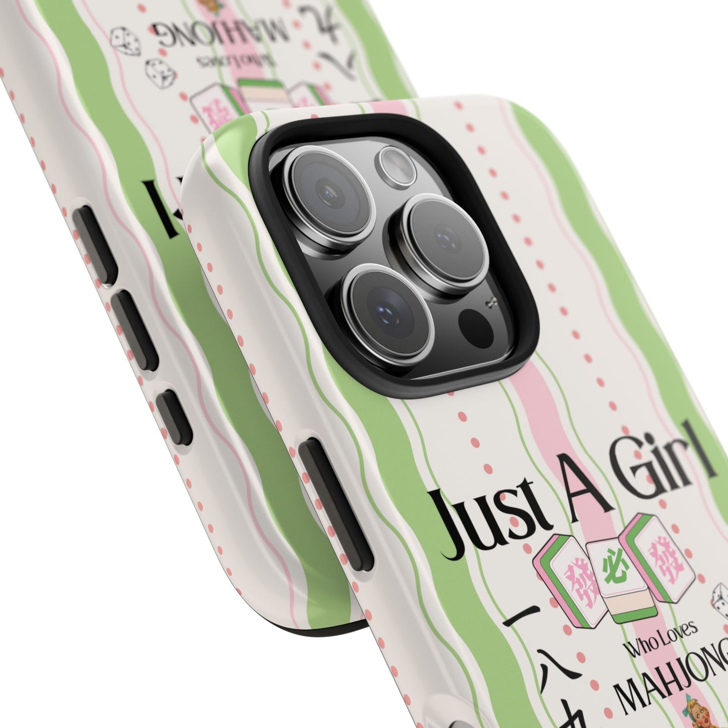 Just A Girl Who Loves Mahjong Phone Case | Mahjong Tiles Pattern - Splash of Color Co.