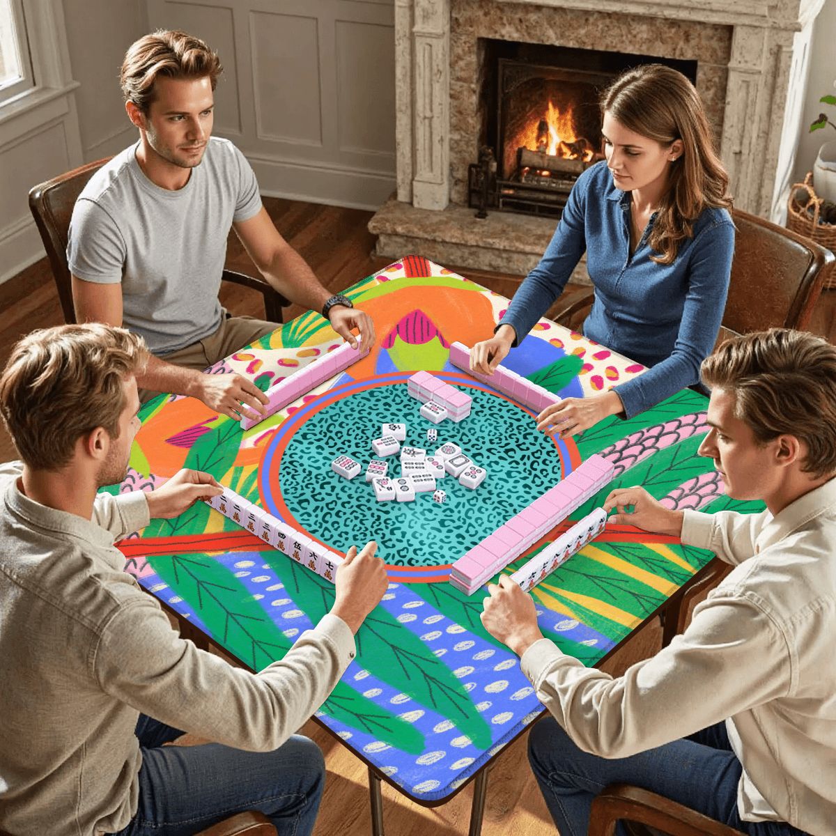 Caribbean Lagoon Mahjong Mat - Splash of Color Co.