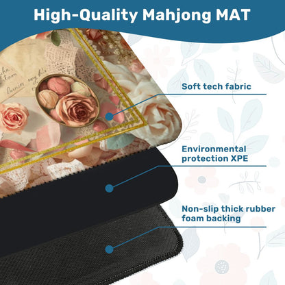 French Love Letter Victorian Mahjong Mat Lettre D'amour - Splash of Color Co.