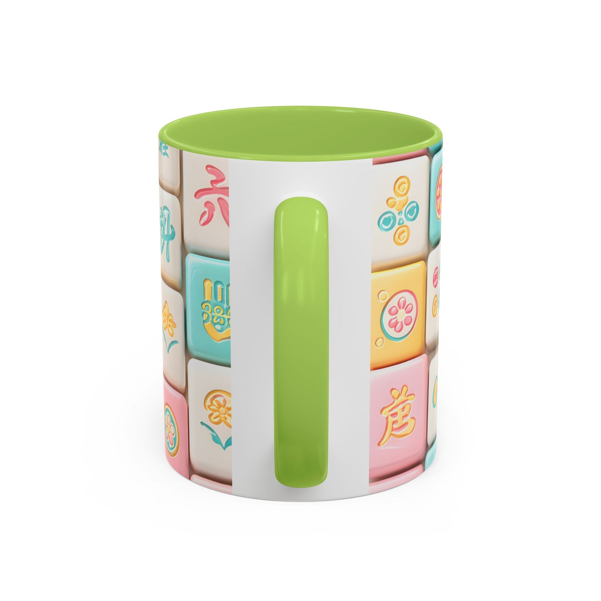 Pastel Mahjong Tile Pattern Mug | Accent Coffee Mug - Splash of Color Co.