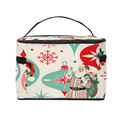 Jolly Nostalgic Santa Portable Mahjong Tile Bag
