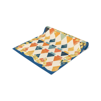Modern Mazel Jewish Designed Table Runner — Geometric Designed Decor - Splash of Color Co.
