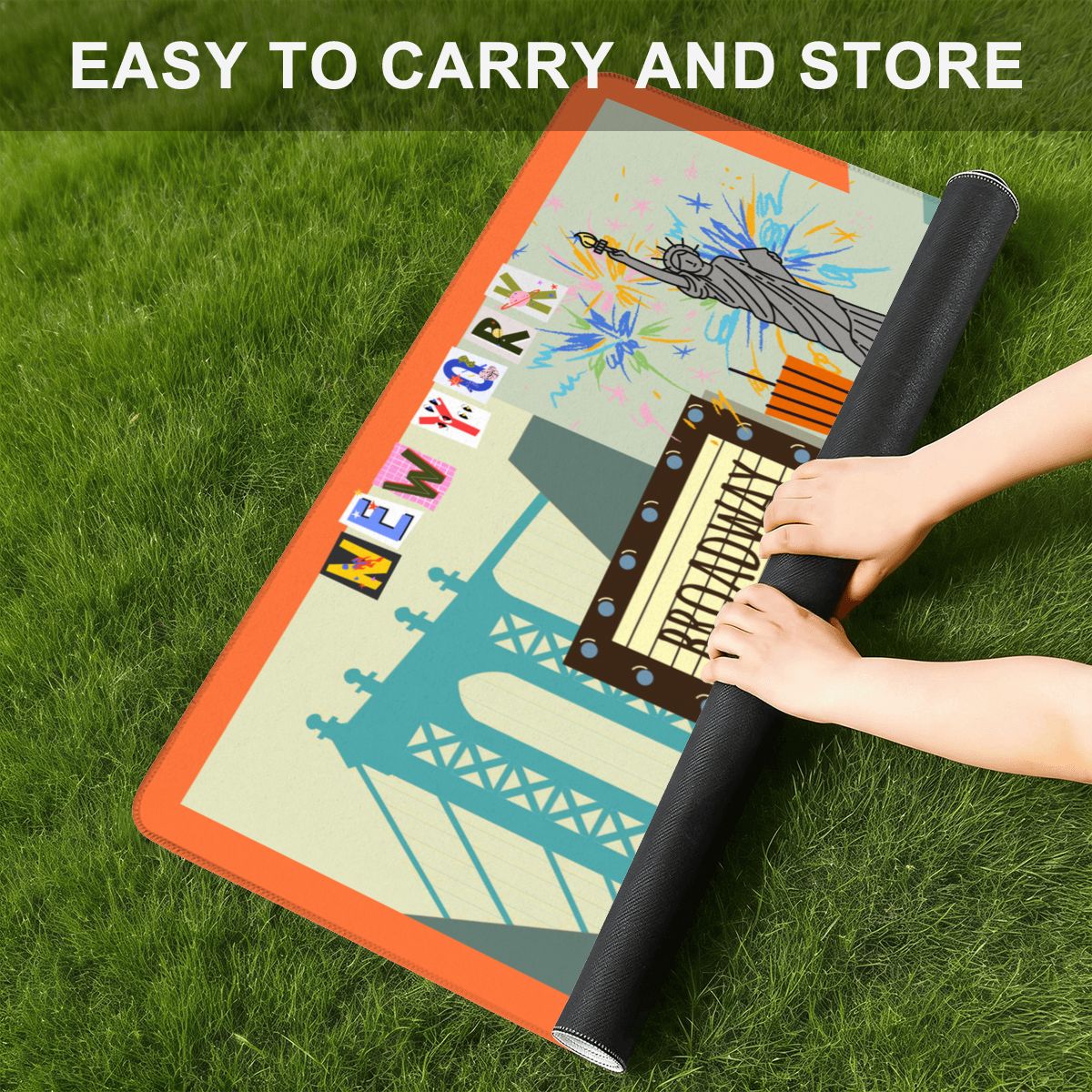 New York City Mahjong On Broadway Mini Mahjong Mat (Ship Rolled up) - Splash of Color Co.