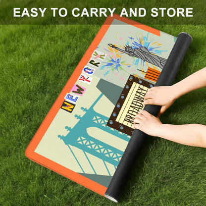 New York City Mahjong On Broadway Mini Mahjong Mat (Ship Rolled up) - Splash of Color Co.