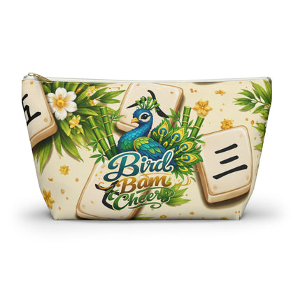 Bird Bam Cheers Peacock Mahjong Tile Accessory Pouch - Splash of Color Co.
