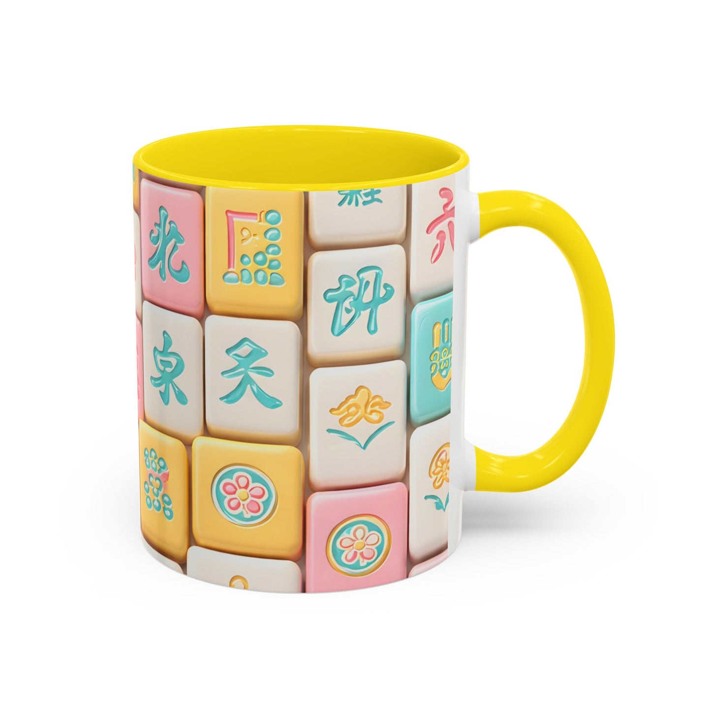 Pastel Mahjong Tile Pattern Mug | Accent Coffee Mug - Splash of Color Co.
