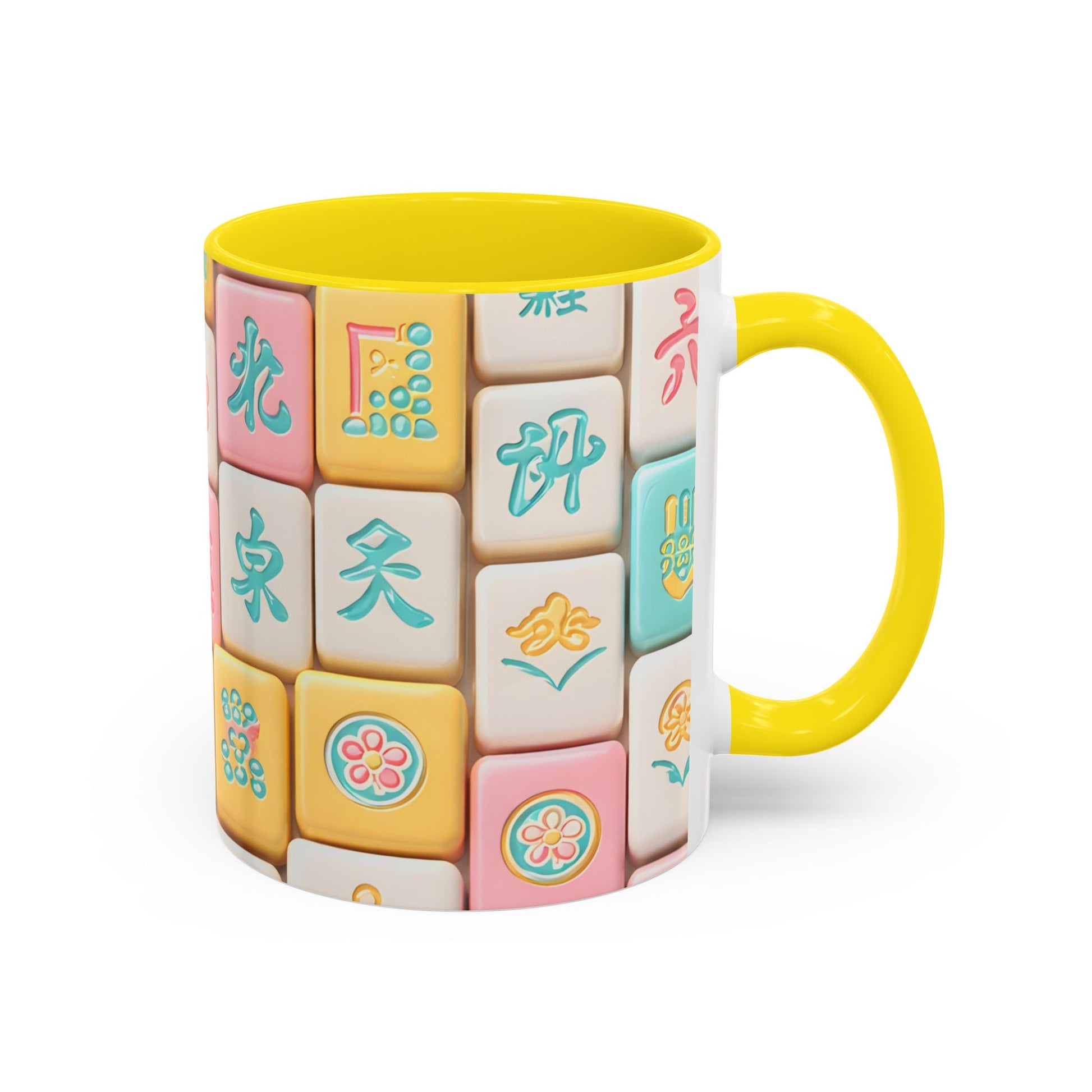 Pastel Mahjong Tile Pattern Mug | Accent Coffee Mug - Splash of Color Co.