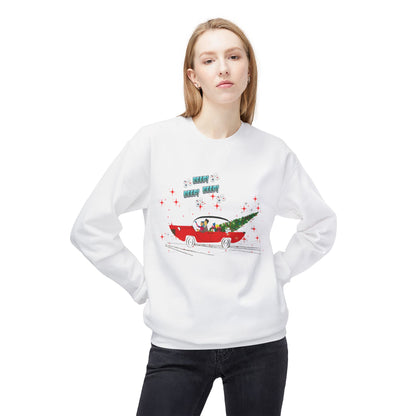 Nostalgic Mahjong Funny Vintage Designed  Christmas Crewneck Sweatshirt, Cozy Christmas Sweater For Mahj Lover