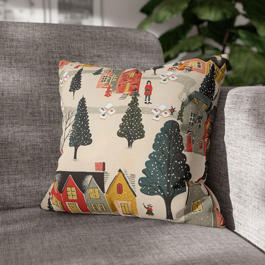 Whimsical Mahjong Christmas Cozy Holiday Accent Pillow Cover