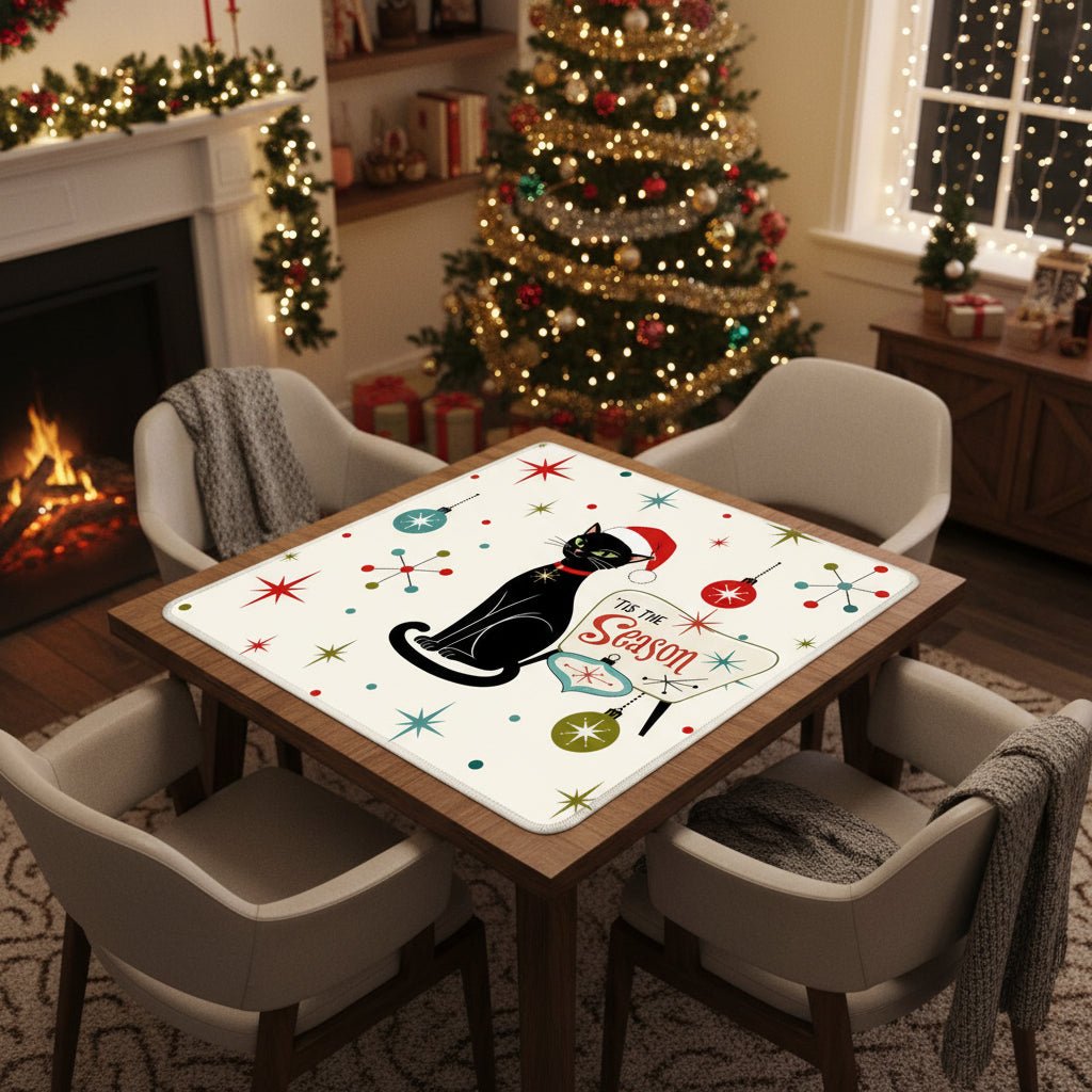Tis The Season Grumpy Cat Christmas Mahjong Mat - Splash Of Mahj And Color Co.