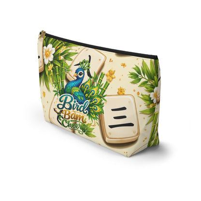 Bird Bam Cheers Peacock Mahjong Tile Accessory Pouch - Splash of Color Co.
