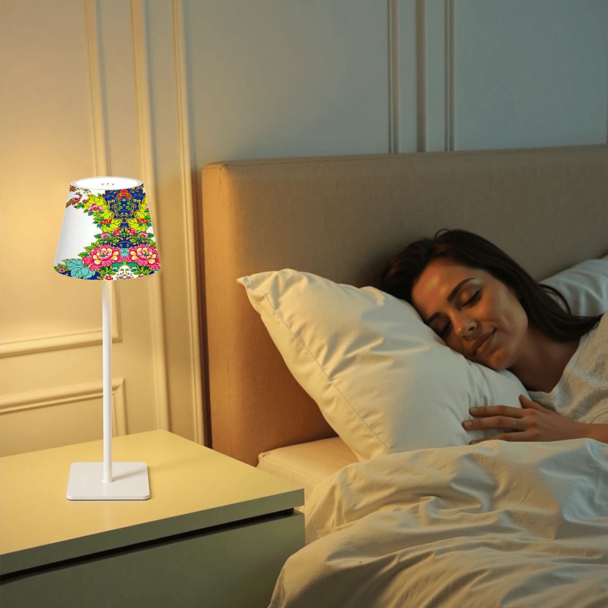 Tobacco Leaf Mahjong LED Cordless Table Lamp - Splash of Color Co.