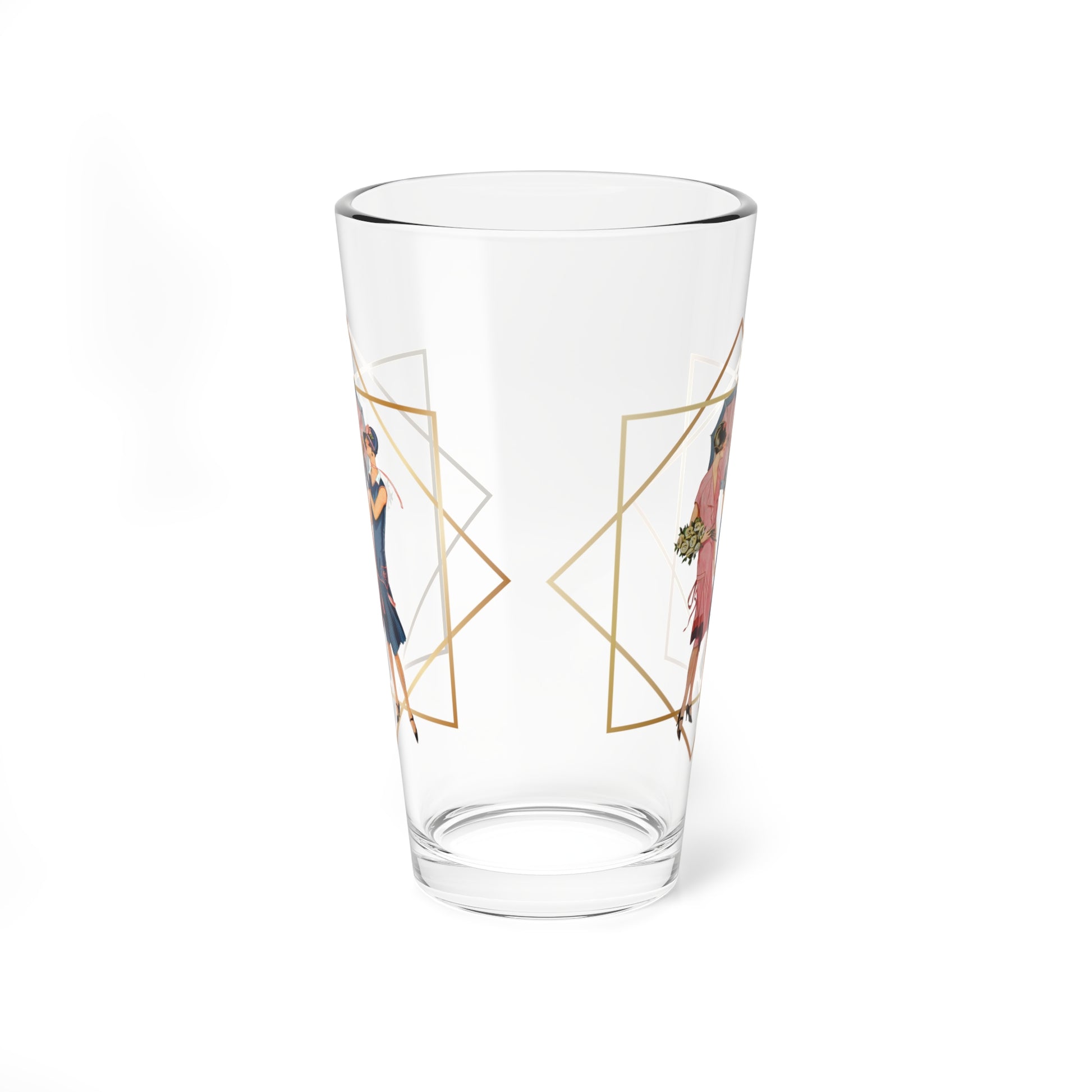 Vintage 1920s Flapper Cocktail Mixing Glass — 16oz Art Deco Bar Glass - Splash of Color Co.