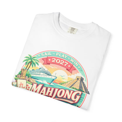 Mahjong Cruise 2027 T-Shirt — 2027 Mexico & Honduras Vintage Cruise Tee - Splash of Color Co.