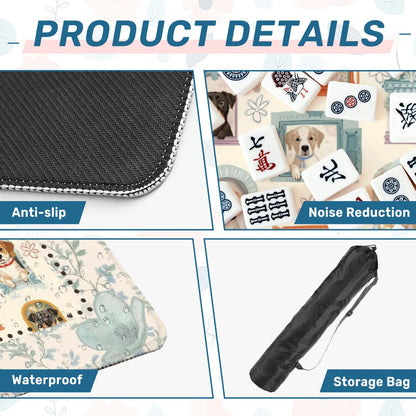 How Much Is That Doggie In The Window Whimsical Dog Mahjong Mat - Splash of Color Co.