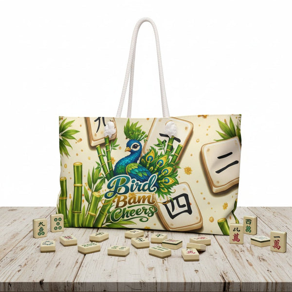 Bird Bam Cheers Mahjong Tile Tote Bag - Splash of Color Co.