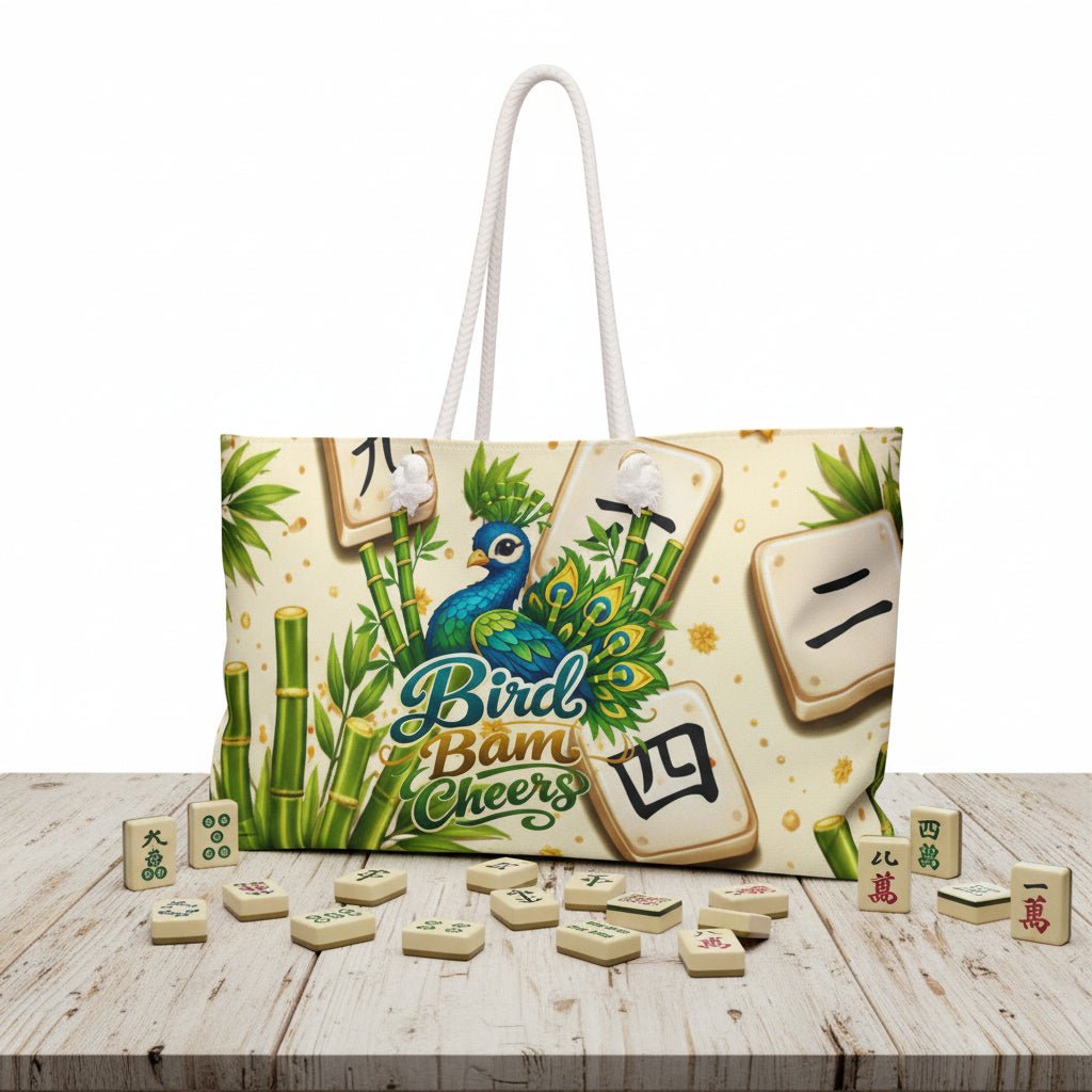 Bird Bam Cheers Mahjong Tile Tote Bag - Splash of Color Co.