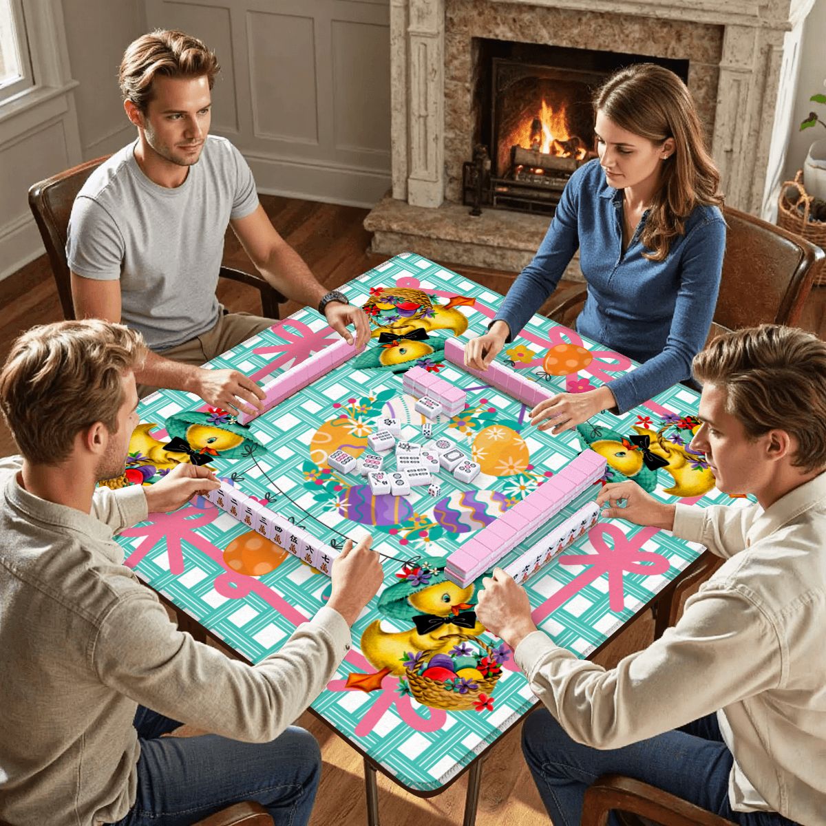 Chuckling Chics Springtime Mahjong Mat - Splash of Color Co.